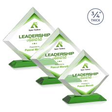 Belaire VividPrint Award - Green - Crystal Awards
