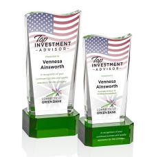 Violetta VividPrint Award on Base - Green - Full Color Awards