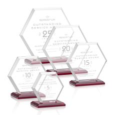Barnett Award - Red - Crystal Awards