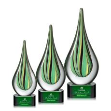 Aquilon Award - Green Base - Art Glass Awards