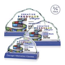 Highbridge VividPrint Award - Blue - Crystal Awards