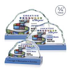 Highbridge VividPrint Award - Sky Blue - Crystal Awards