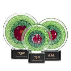 On Target Award on Black Base  - Art Glass Awards
