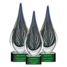 Cobourg Award on Green Base - Art Glass Awards