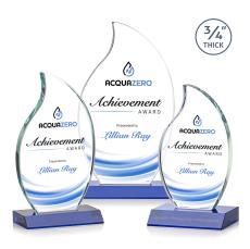 Croydon Flame VividPrint Award - Blue - Colored Crystal Awards