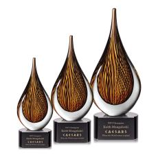 Barcelo Award on Paragon Base - Black - Art Glass Awards