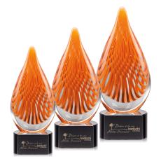 Aventura Award on Paragon Base - Black - Art Glass Awards