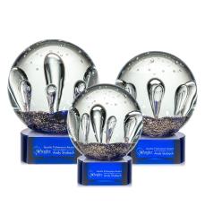 Serendipity Award on Paragon Base - Blue - Art Glass Awards