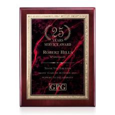 Gemstone Rosewood Plaque - Rosewood/Garnetine - Retirement Plaques