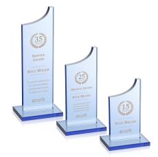 Berrattini Award - Sky Blue - Colored Glass Awards