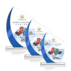 Wadebridge VividPrint Award -  Blue - Crystal Awards