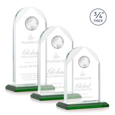 Blake Globe Award - Green - Crystal Globe Awards