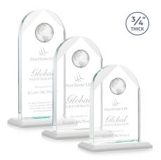 Blake Globe Award - White - Crystal Globe Awards