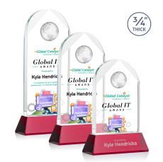 Blake Globe VividPrint Award on Newhaven - Red - Crystal Awards