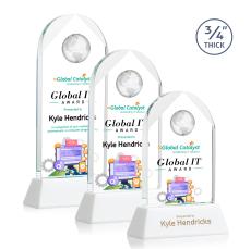 Blake Globe VividPrint Award on Newhaven - White - Crystal Awards