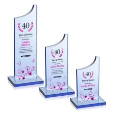 Berratini VividPrint Award -  Sky Blue - Colored Glass Awards