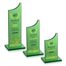 Berratini  VividPrint Award - Green - Green Crystal Awards