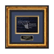 Grazia Stained Glass -  Black/Gold - Framed Awards & Plaques