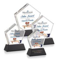 Genosee VividPrint Award on Base - Black - Octagon Awards