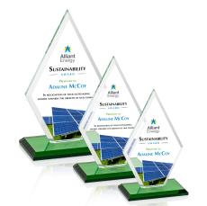 Tuscany VividPrint Award - Green - Crystal Awards