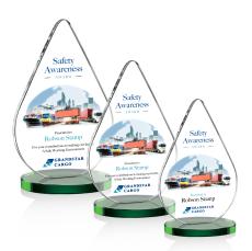 Glenhazel VividPrint Award - Green - Crystal Awards