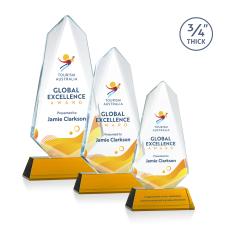 Sheridan  VividPrint Award on Newhaven - Amber - Yellow Crystal Awards