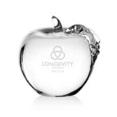 Apple Paperweight - Crystal Paperweights