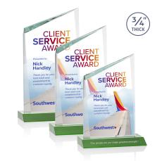 Scarsdale VividPrint Award - Green - Crystal Awards