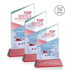 Scarsdale VividPrint Award on Newhaven - Red - Crystal Awards