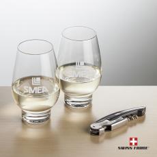 Swiss Force Opener & Glenarden Stemless Wine - Glasses Sets