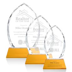 Wilton Award on Newhaven Base - Amber - Crystal Awards
