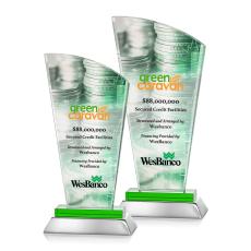 Hansen VividPrint Award - Green - Crystal Awards