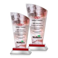 Hansen VividPrint Award - Red - Crystal Awards
