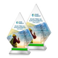 Valhalla VividPrint Award - Green - Crystal Awards