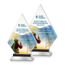 Valhalla VividPrint Award - Black - Crystal Awards