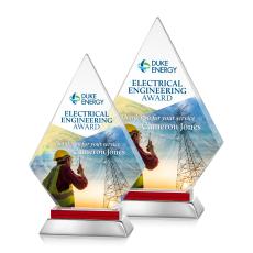 Valhalla VividPrint Award - Red - Crystal Awards