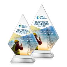 Valhalla VividPrint Award - White - Crystal Awards