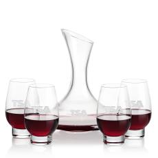 Madagascar Carafe & Glenarden Stemless Wine - Barware Gift Sets