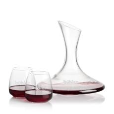 Madagascar Carafe & Hogarth Stemless Wine - Barware Gift Sets