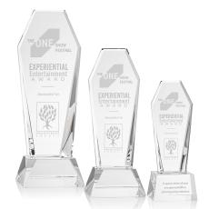 Romford Award on Base - Clear - Crystal Pillar Awards