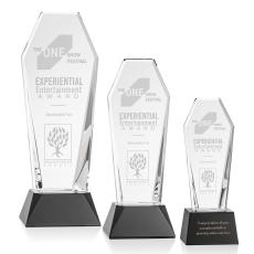 Romford Award on Base- Black - Crystal Pillar Awards