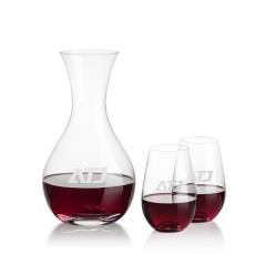 Adelita Carafe & Boston Stemless Wine - Barware Gift Sets