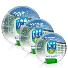 Bowie VividPrint Award - Green - Crystal Awards