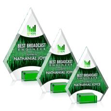 Charlotte VividPrint Award - Green - Crystal Awards