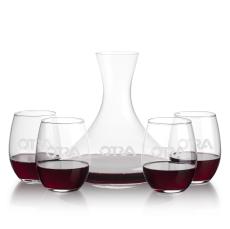Senderwood Carafe & Stanford Stemless Wine - Barware Gift Sets