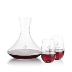Senderwood Carafe & Boston Stemless Wine - Barware Gift Sets