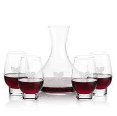Senderwood Carafe & Glenarden Stemless Wine - Barware Gift Sets