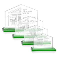 Domicile Award - Green - Crystal Awards