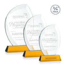 Wichita Award on Newhaven Base - Amber - Crystal Awards