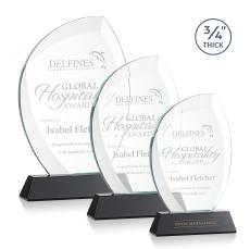 Wichita Award on Newhaven Base - Black - Crystal Awards